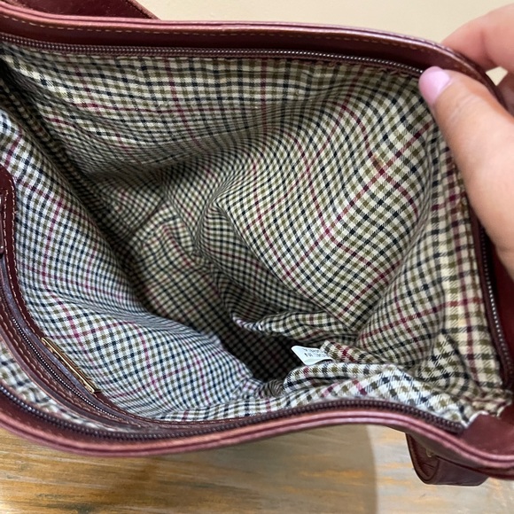 Vintage Talbots Adjustable Strap Leather Bucket Bag Brown Lined Womens - Picture 9 of 9